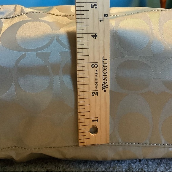 Coach LW Sig Nyl EW Zip Top Tote & Ereader case NWT #SV/Khaki Drk pink pull/tag - Picture 5 of 14